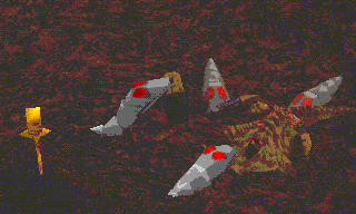 Cybermats feast on a dead UNIT trooper.